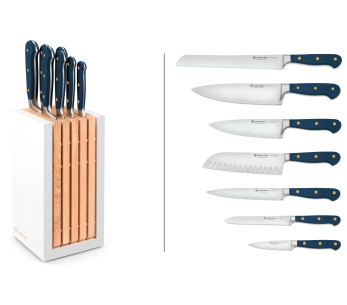 Bloque de 7 cuchillos forjados Wusthof Classic Colour Wild Blueberry