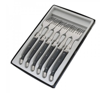 Conjunto de 6 garfos de mesa Laguiole Postiche Cinzento