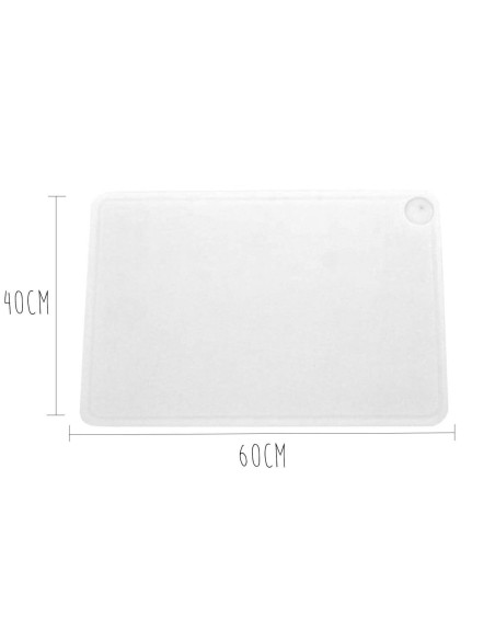 HD500 tabla de cortar de polietileno blanco con canalón y bolsa para zumo 60x40cm