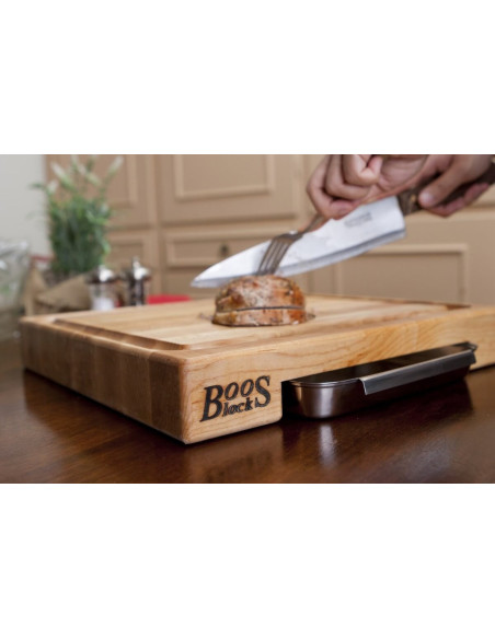 Boos Blocks Prep Masters maple board + steel top 46x46x6cm
