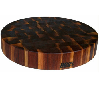 Boos Blocks Tabla de cortar redonda Gourmet en nogal negro Ø46x7,5cm