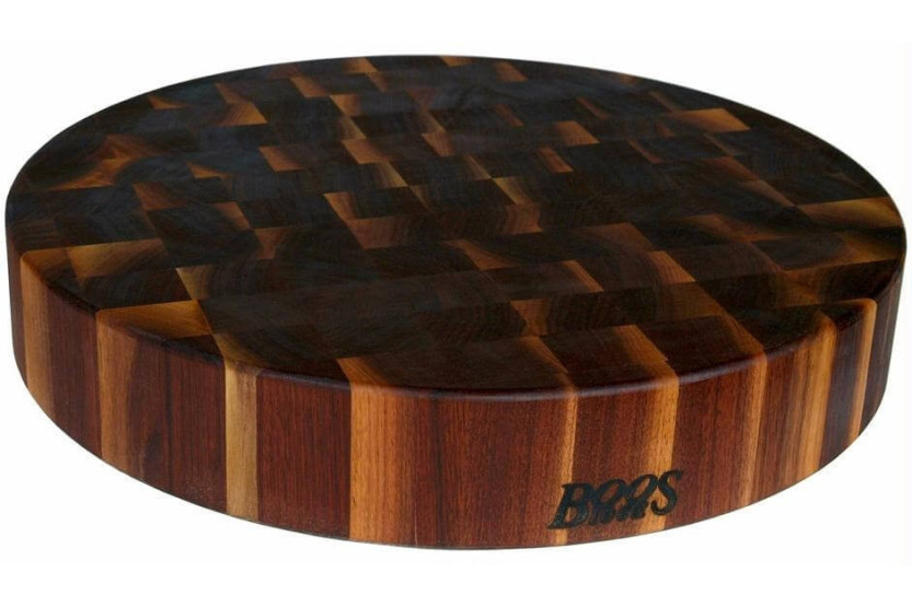 Boos Blocks Gourmet ronde snijplank in zwart walnoot Ø46x7.5cm