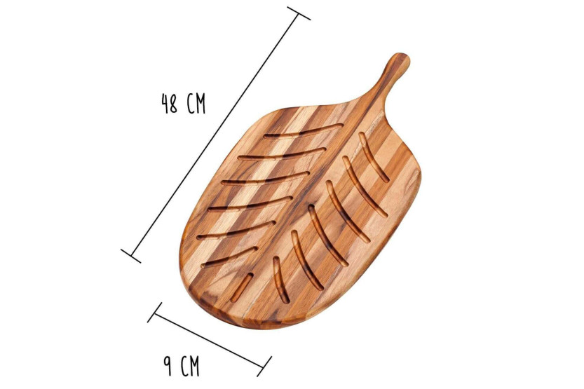 Tablero de teca Haus Colección Canoa en teca ecológica 48x9cm