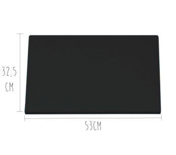 Tagliere HD500 in polietilene nero con piedini 53x32,5 cm