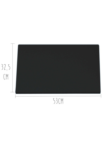 HD500 zwarte polyethyleen snijplank met pootjes 53x32,5cm