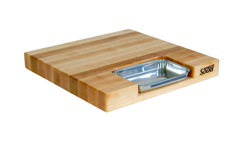 Boos Blocks Prep Masters maple board + steel top 46x46x6cm