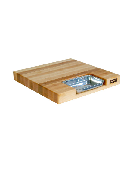 Boos Blocks Prep Masters maple board + steel top 46x46x6cm