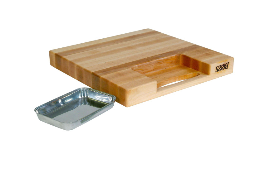 Boos Blocks Prep Masters maple board + steel top 46x46x6cm