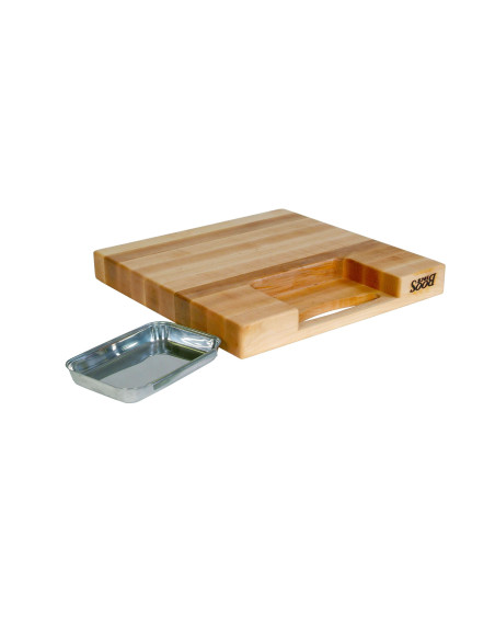 Boos Blocks Prep Masters maple board + steel top 46x46x6cm