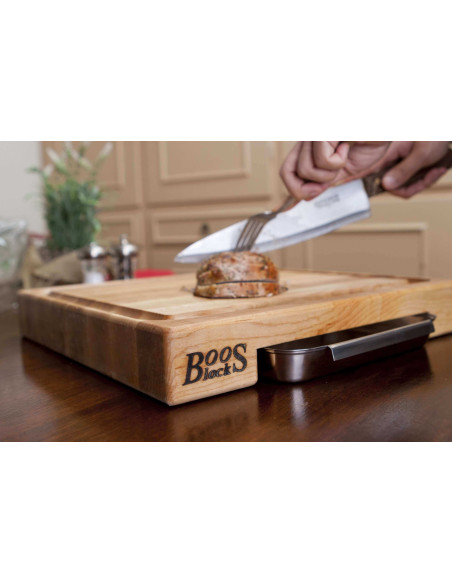 Boos Blocks Prep Masters tabla de madera de arce + tapa de acero 46x46x6cm