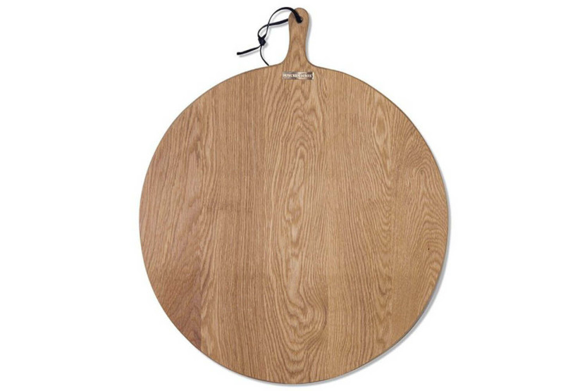 Dutchdeluxes Tabla de cortar XL ROUND 60cm roble con mango