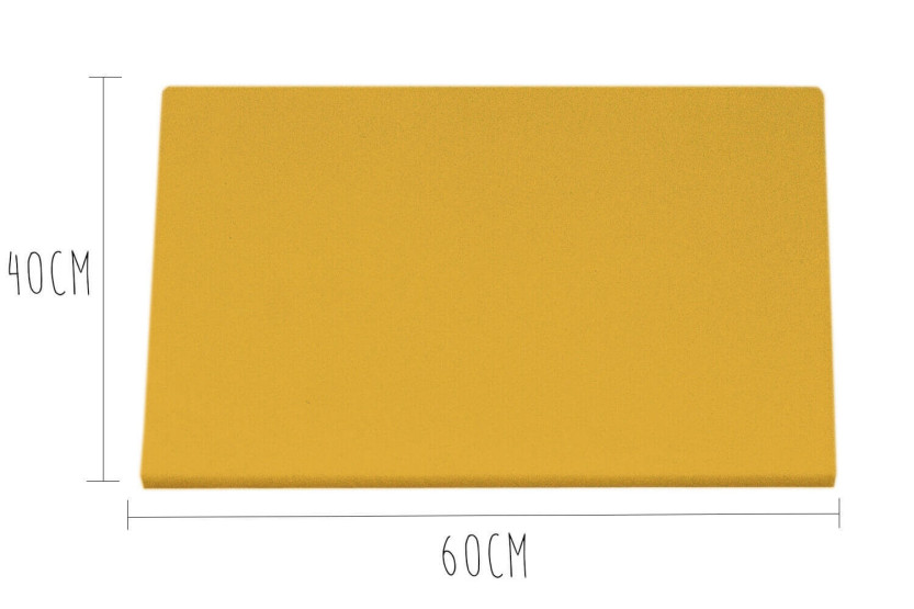 HD500 gult skjærebrett i polyetylen med føtter 60x40 cm