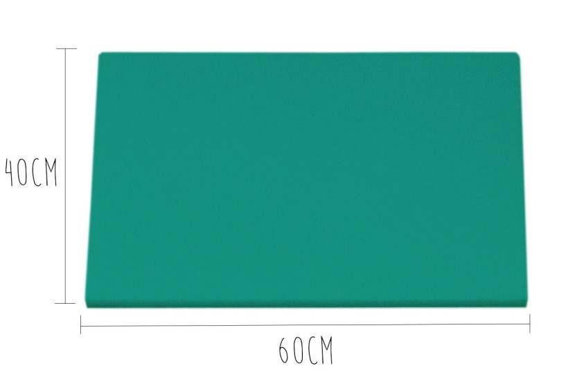 HD500 groene polyethyleen snijplank met pootjes 60x40cm