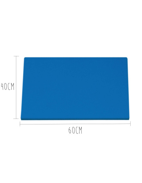 HD500 blått skjærebrett i polyetylen med føtter 60x40 cm