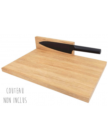 Tábua de cortar em madeira de carvalho multiusos Clap Design 37x24x2cm