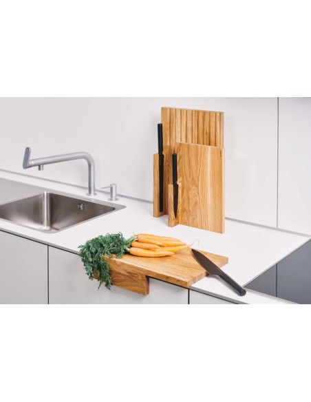 Handgefertigtes Schneidebrett aus Eichenholz Clap Design Multifunktionsbrett 37x24x2cm
