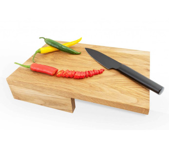 Clap Design multifunktionell skärbräda i ekträ 37x24x2cm