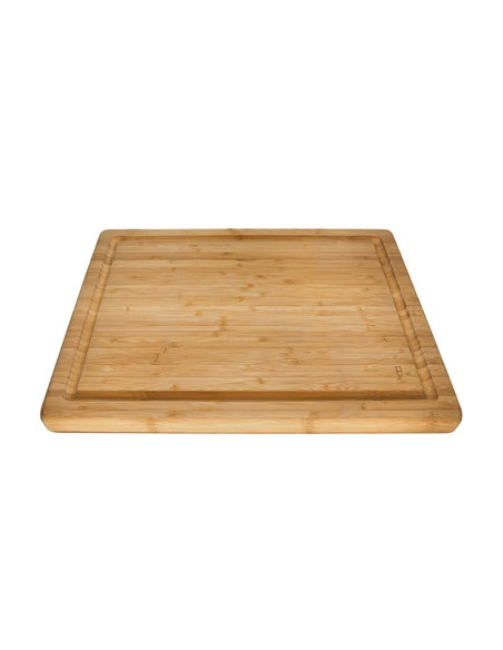Schneidebrett Komma Punkt aus FSC-Bambus mit Rinne 40x30x3cm