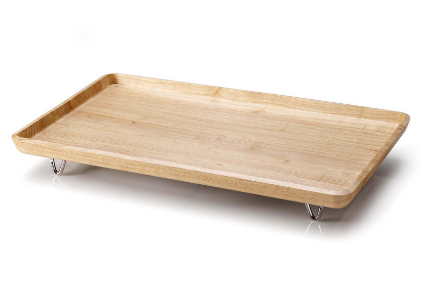 Estantería de cama de madera Continenta sobre patas de metal 53x32x7cm