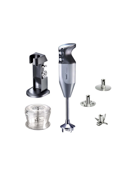 Bamix M200 Deluxe silver hand blender with accessories