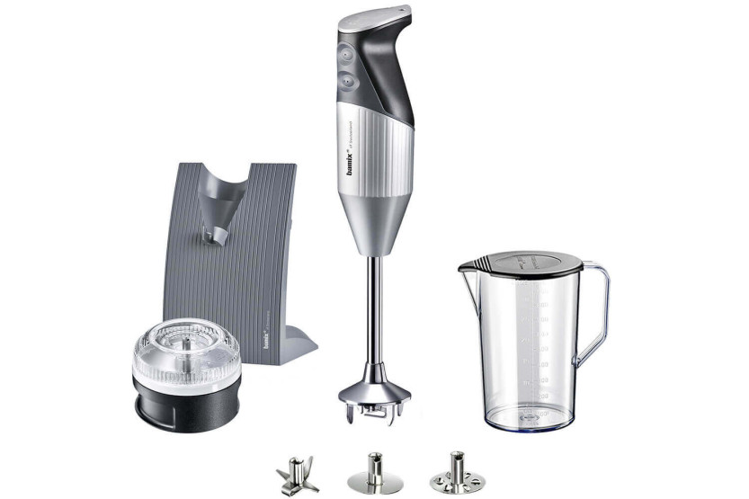 Bamix M200 Swissline Silver hand blender with accessories