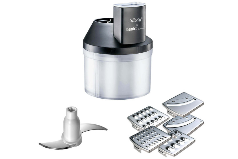 Set Bamix SuperBox Silver - Bamix Swissline + SliceSy e accessori