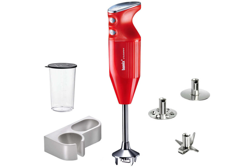 Bamix M200 Mono Stabmixer rot mit Zubehör