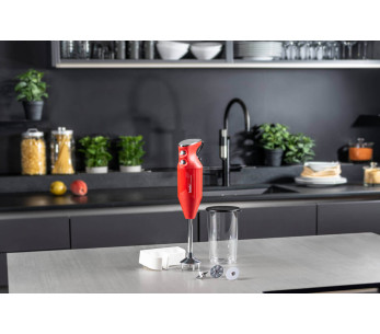 Batidora de mano Bamix M200 Mono roja con accesorios 2