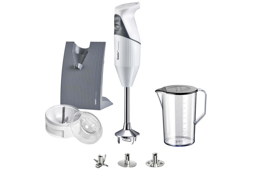Bamix M200 Swissline white hand blender with accessories