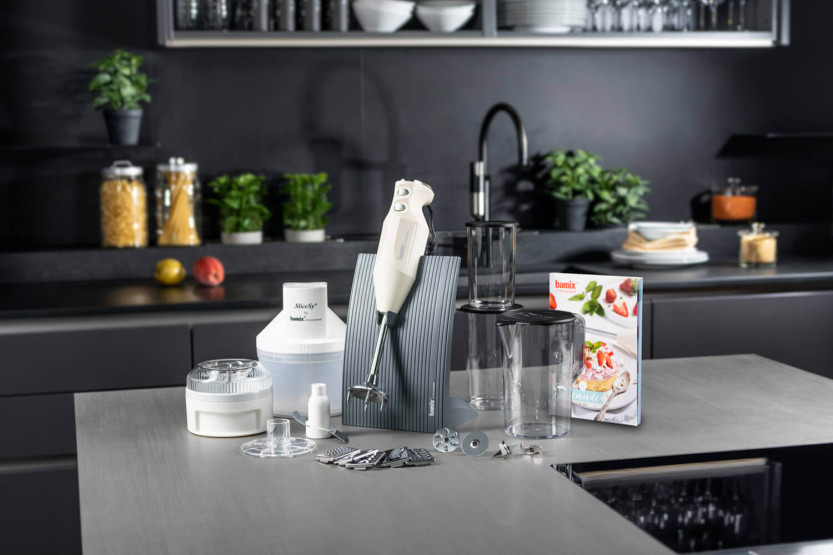 Bamix Pâtisserie Set M200 Swissline Creme - Zubehör + Rezeptbuch