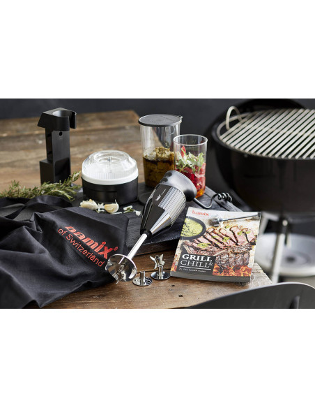 Set nero Bamix Barbecue M200 Deluxe - accessori + grembiule + ricettario