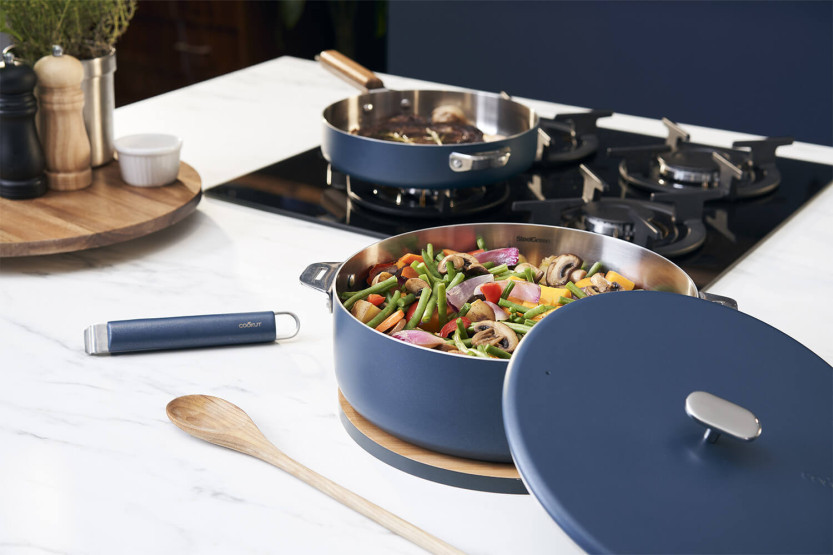 Padella Cookut La Merveilleuse da 28 cm in acciaio inox Steel Green®