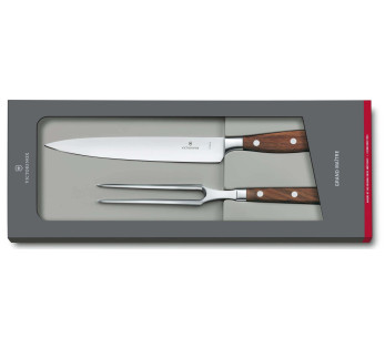 Victorinox Grand Maître Rosewood veistosarja veistoveitsi + kokkihaarukka