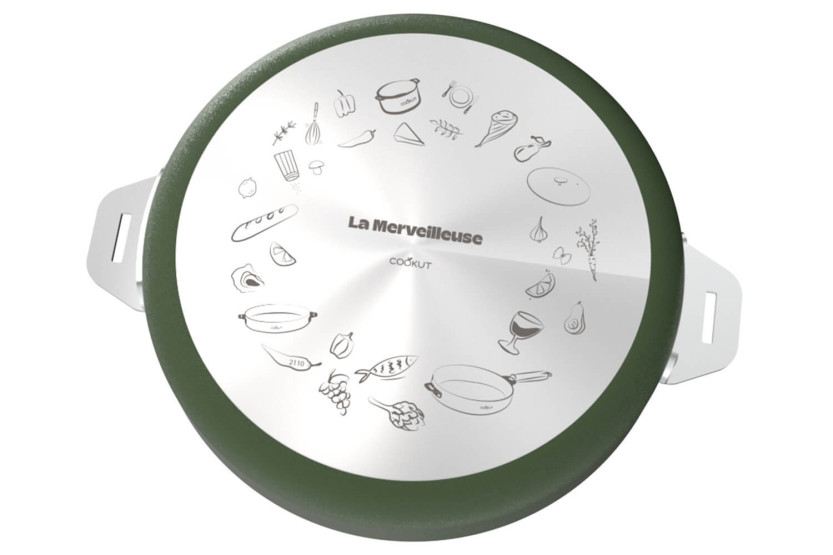 Cookut La Merveilleuse 28cm roestvrijstalen Steel Green® sauteerpan
