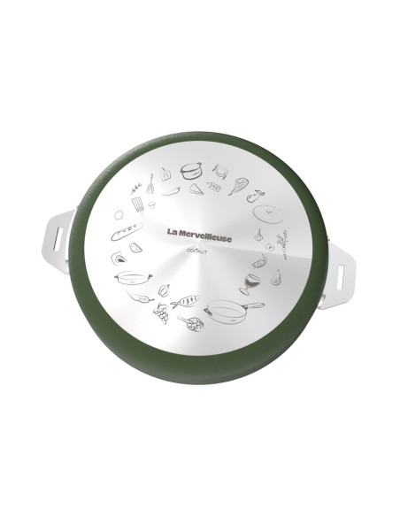 Cookut La Merveilleuse 28cm rostfritt stål Steel Green® sauterpanna