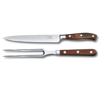 Victorinox Grand Maître Rosewood veistosarja veistoveitsi + kokkihaarukka 2