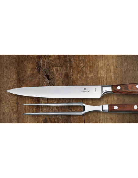 Victorinox Grand Maître täljset i rosenträ täljkniv + kockgaffel
