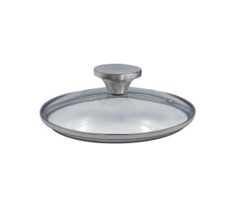 Tapa de cristal curvado Cookut con pomo de acero inoxidable