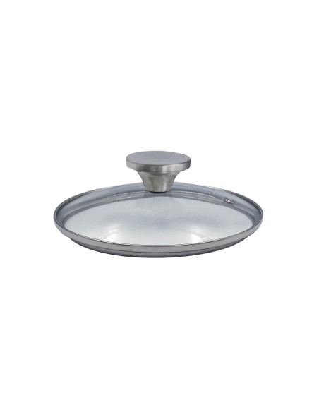 Tapa de cristal curvado Cookut con pomo de acero inoxidable