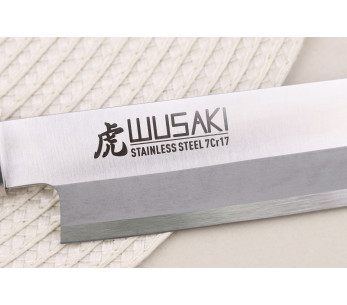27cm Wusaki Olive 7Cr yanagiba veitsi oliivipuukahvalla + saya 2