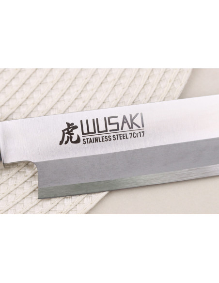 27cm Wusaki Olive 7Cr yanagibakniv med olivträhandtag + saya