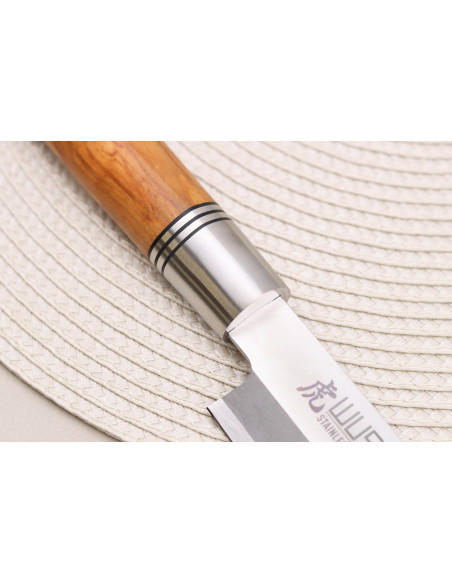 27 cm Wusaki Olive 7Cr yanagibakniv med håndtag i oliventræ + saya