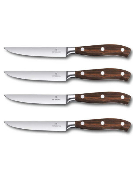Juego de 4 cuchillos forjados Victorinox Grand Maître Wood 12cm mango arce
