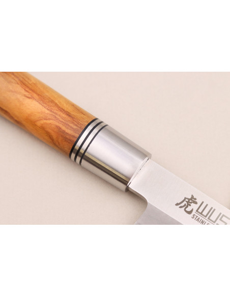 Yanagiba knife 24cm Wusaki Olive 7Cr olive wood handle + saya