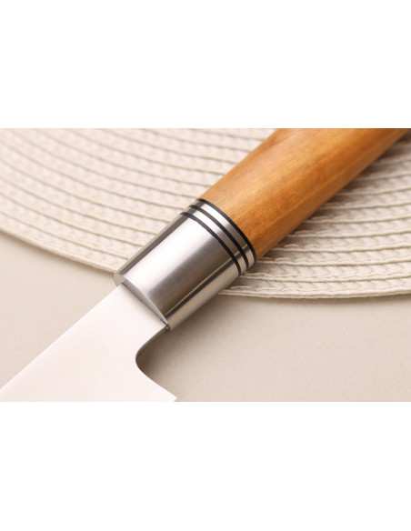 Yanagiba-kniv 30 cm Wusaki Olive 7Cr håndtak i oliventre + saya