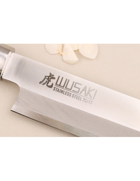 Yanagiba knife 30cm Wusaki Olive 7Cr olive wood handle + saya