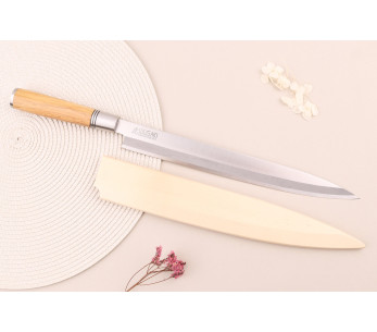 Yanagiba veitsi 30cm Wusaki Olive 7Cr oliivipuun kahva + saya 2
