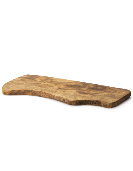 Tagliere grande in legno d'ulivo Continenta dalle forme naturali 50 cm