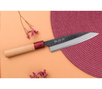 Wusaki Yuzo BS2 Damasco 15 cm, coltello multiuso giapponese fatto a mano 2