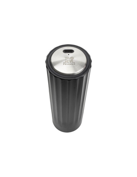 Bomba de vacío automática eléctrica Peugeot Preserve en ABS negro 14cm + 2 tapones